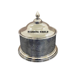 Casserole en métal de forme ronde pour la cuisine chauffe-plats de mariage marmite en métal de qualité supérieure faite à la main - Product Image 4