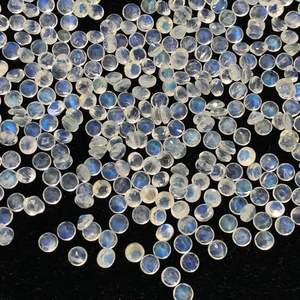 Haute qualité bleu Flashy blanc arc-en-ciel pierre de lune forme ronde pierres précieuses à facettes pour la fabrication de bijoux bricolage fournisseur inde - Product Image 2