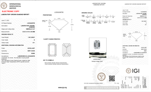 1.00CT D Color SI1 Clarity Lab Grown Loose Diamond Emerald Cut IGI Certified 10 Moh's Scale Jewelry Making Bulk Wholesale India - Product Image 2
