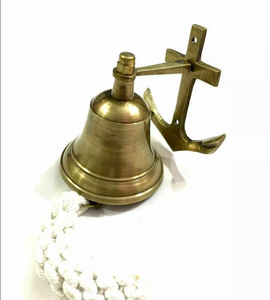 Campanilla de Puerta Moderna de Latón Macizo con Ancla de Barco, Decoración Náutica Vintage para Pared, Campanilla Personalizada en Venta - Product Image 1