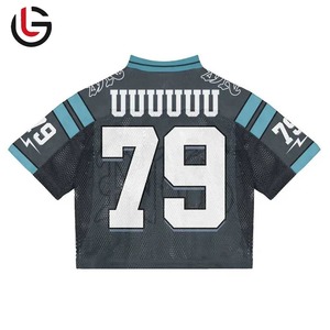 เสื้อเจอร์ซีย์ทรงโอเวอร์ไซส์แบบยูนิเซ็กซ์ ทรงบ็อกซี่ ไหล่ตก พิมพ์ลายแบบซับลิเมชั่น ผ้าโพลีเอสเตอร์ตาข่าย สตรีทแวร์ ฟุตบอล หนักแน่น ด้านหน้าเป็นผ้าตาข่าย - Product Image 2