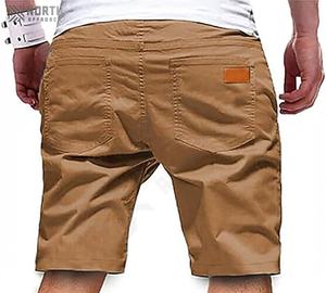 Shorts de sport pour hommes grande taille, décontractés, taille élastique, séchage rapide, polyester, motif uni, vente en gros, été - Product Image 4