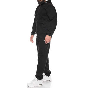 Ensemble de survêtement unisexe décontracté et confortable 2-en-1 avec ourlet fendu, doublure polaire, cordon de serrage et poches latérales - Product Image 3