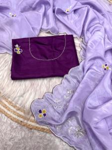 Boutique India hermosa khatli trabajo hecho a mano Sari tradicional última blusa exclusiva étnica elegante fiesta boda ropa nupcial mujeres - Product Image 4