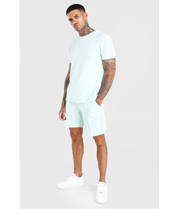 Ensemble de fitness deux pièces à manches courtes pour hommes Ensembles d'été décontractés pour hommes Ensemble chemise et short deux pièces à manches courtes - Product Image 4