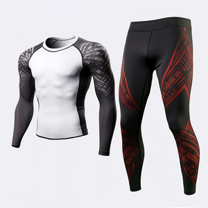 Camisa de compresión para hombre, camiseta de manga larga de secado rápido para gimnasio MMA BJJ y deportes al aire libre - Product Image 4