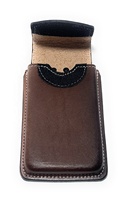 Étui portefeuille de téléphone en cuir véritable d'Argentine fait à la main avec sangle magnétique Stron étui personnalisé en relief floral