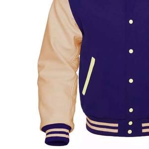 Chaqueta Varsity de la Mejor Calidad, Logotipo Personalizado, Bordado, Chaqueta de Cuello Alto para Hombre, Patchwork, Tela Personalizada, Diferentes Colores, Invierno - Product Image 3