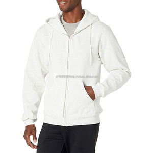 Streetwear d'hiver pour hommes, sweat à capuche zippé avec logo personnalisé, tenue décontractée élégante, chaude et confortable, en polaire, avec impression numérique - Product Image 1