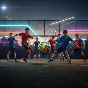 Ballon de football bleu 2026, taille 5, cousu à la machine et en cuir thermocollé, jouets et cadeaux d'extérieur pour garçons - Product Image 6