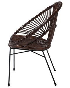 Chaise en rotin avec pieds en fer - Product Image 3