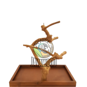 Meilleures ventes : aire de jeux pour perroquets en bois de Java et support d'arbre en bois massif, table pour oiseaux de compagnie en provenance d'Indonésie - Product Image 2