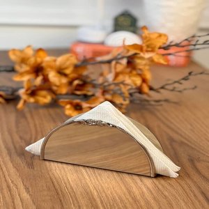 Artisanat Fleur Conception Porte-Mouchoirs Argent Brillant Fini Décoration De Table Porte-Mouchoirs En Métal - Product Image 3