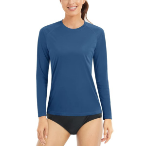 Meilleures ventes : Rashguard de natation une pièce à manches longues pour femme, léger, élastique, de haute qualité, avec logo personnalisé, en Spandex/Polyester - Product Image 4