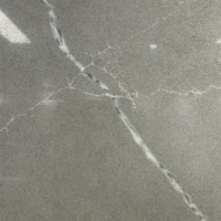 Grande dalle de quartz gris clair avec veines blanches, design moderne pour comptoirs de cuisine, dessus de table, revêtement mural - ignifuge, imperméable