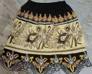 กระโปรงจีบสำหรับผู้หญิงลายโพลินีเซียนใหม่กระโปรงปักลายเกาะแปซิฟิก - Product Image 3