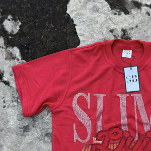 New Fashion <b>Rhinestone</b> T Shirt for Women High Quality Short Sleeve Breathable Women <b>Rhinestone</b> T Shirt with Custom Logo - Product Image 2