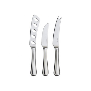 Ensembles de couteaux de service à gâteaux ronds de conception de base argentée polie acier inoxydable boucle plaquée argent ensembles de serveurs de gâteaux à poignée design - Product Image 3