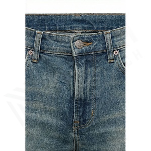 Pantalons en jean décontractés fins pour hommes, printemps-automne, coupe droite, pantalons longs et durables, mode, vente en gros personnalisée - Product Image 4