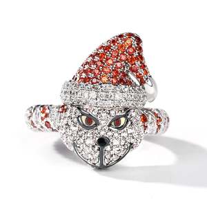 Jeulia Christmas Monster Inspired Sterling <b>Silver</b> Fine <b>Ring</b> - Product Image 1