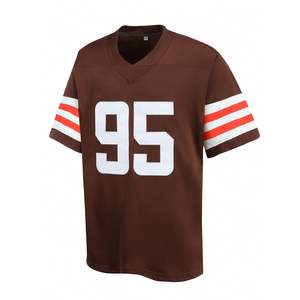 Camiseta de Fútbol Americano Transpirable al por Mayor, Personalizada con Logotipo Impreso, Camiseta de Fanático de Fútbol Americano, 100% Poliéster - Product Image 2