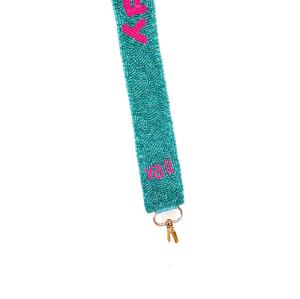 Bohemian style seed bead bag strap with intricate embroidery Stylish Seed Bead Checkered Purse Beaded Strap - Product Image 3