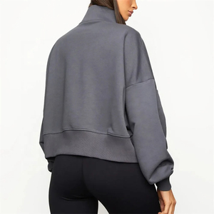 Sudadera de Invierno para Mujer, 1/4 de Cierre, 100% Algodón, Diseño Frontal Personalizable con Impresión, Todos los Colores y Tallas Disponibles, Servicio OEM - Product Image 2