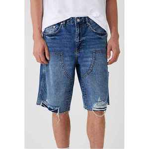 Trendy Design <b>Men</b> Breathable <b>Lightweight</b> Denim <b>Shorts</b> For <b>Men</b> Ripped Fitting Straight Fitted <b>Men</b> Denim <b>Shorts</b> - Product Image 1