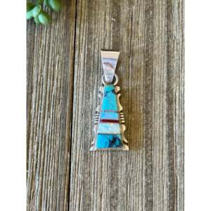 Pendentif charme Jésus en argent sterling avec incrustation de pierres multicolores Steve Francisco - Product Image 3