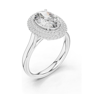 Anillo Halo con Diamante de Laboratorio de 2.496 CT para Mujer, Claridad VVS-VS EF, Oro de 18KT, 14KT, 10KT y Plata 925, Oro Rosa, Amarillo y Blanco - Product Image 6