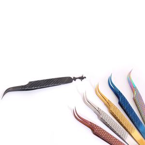 Pince à épiler d'extension de cils antistatique professionnelle en acier inoxydable Logo personnalisé taille de couleur personnalisée poignée en forme de coeur pointue - Product Image 5