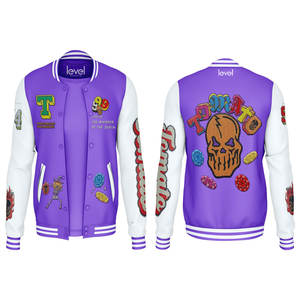 Chaqueta universitaria gruesa de satén personalizada para hombre, ropa de calle bordada, chaqueta universitaria informal de béisbol Vintage de talla grande para hombre - Product Image 3