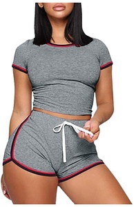 Vêtements pour femmes Ensemble short deux pièces Vêtements de détente Ensembles d'été pour femmes Ensemble short d'été pour femmes - Product Image 6