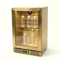 Mini Refrigerador Comercial con Puerta de Vidrio, Enfriador Compacto para Oficina, para Almacenamiento de Bebidas y Alimentos