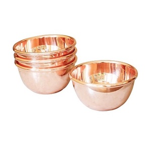 Cuenco para servir alimentos de cobre martillado, forma redonda, tamaño personalizado, cuenco para Mezclar alimentos para uso en utensilios de cocina - Product Image 6