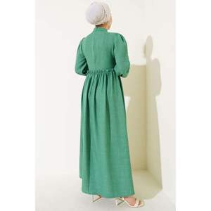 Robe de bal à fleurs en tulle vert - Product Image 1