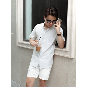 Camisa Oxford a Rayas de Manga Corta TST 8127 - Product Image 3