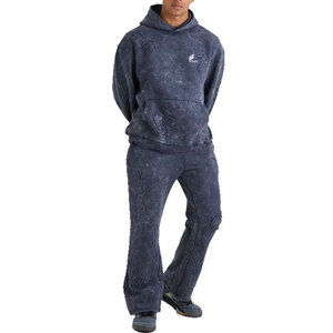 Chándal Deportivo Ligero para Hombre, 100% Algodón, Lavado Ácido, Cierre Personalizado, Diseño Transpirable para Invierno - Product Image 1