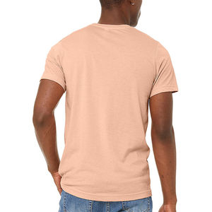 T-shirt en coton personnalisé pour homme, col rond, manches courtes, uni, basique, décontracté, streetwear - Product Image 3