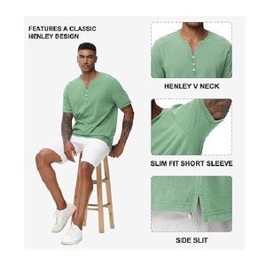 Meilleure vente top qualité d'exportation couleur unie à manches courtes col en V 100% coton t-shirt en jersey simple du Bangladesh prix usine - Product Image 5