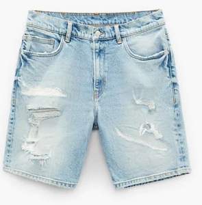 Custom Men's <b>Stretchy</b> Denim Cargo Baggy Shorts Streetwear Raw Distress Wide Leg <b>Ripped</b> <b>Jeans</b> From Bangladesh - Product Image 5