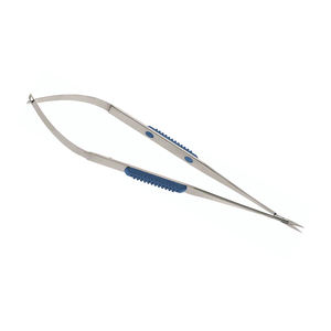 Micro Ciseaux Acier Allemand Finition Sable Lame Droite Tranchante Chirurgical Neuro Instruments Poignée En Caoutchouc Source D'alimentation Manuelle - Product Image 5