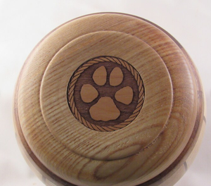 Best Selling Elegant Turned Wood Memorial <b>Urn</b> for <b>Pet</b> with Inlay Lid and Natural Finish from Vietnam - Product Image 2