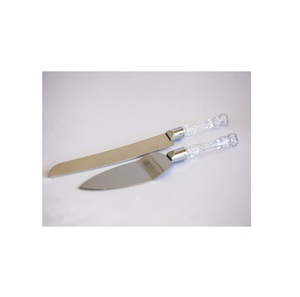 เซิร์ฟเวอร์เค้กเหล็กพร้อมแผ่นจับอะคริลิค เซิร์ฟเวอร์เค้กสั่งทําพิเศษและเครื่องมือตัดเค้ก 2 ขนาด - Product Image 1