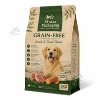 Sachet d'emballage personnalisé professionnel pour friandises pour animaux, durable, à fond carré, avec valve, pour aliments pour chats et chiens