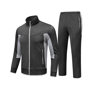 Ensemble de survêtements 2 pièces imprimés pour hommes, séchage rapide, fermeture à glissière complète, vêtements de sport décontractés pour le sport - Product Image 1