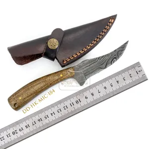 Damascus Steel Knife DD-HK-MIC-184 Micarta Handle Hunting Knife Outdoor Hot Selling Bushcraft Camping Survival Knife 192 Layer2