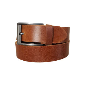 Ceinture décontractée à motif solide en cuir de vache avec serpent en acier et élément à boucle carrée - Product Image 2