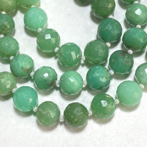 ลูกปัดพลอยสีเขียวแบบเหลี่ยมเพชรพลอยธรรมชาติขนาด8.5-9.5มม. - Product Image 3