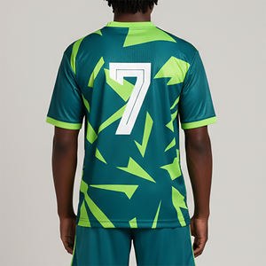 Camiseta de Fútbol de Manga Corta con Cuello en V, 100% Poliéster, Ligera, Transpirable, de Secado Rápido, Diseño de Logotipo Personalizado, Ropa Personalizada - Product Image 3